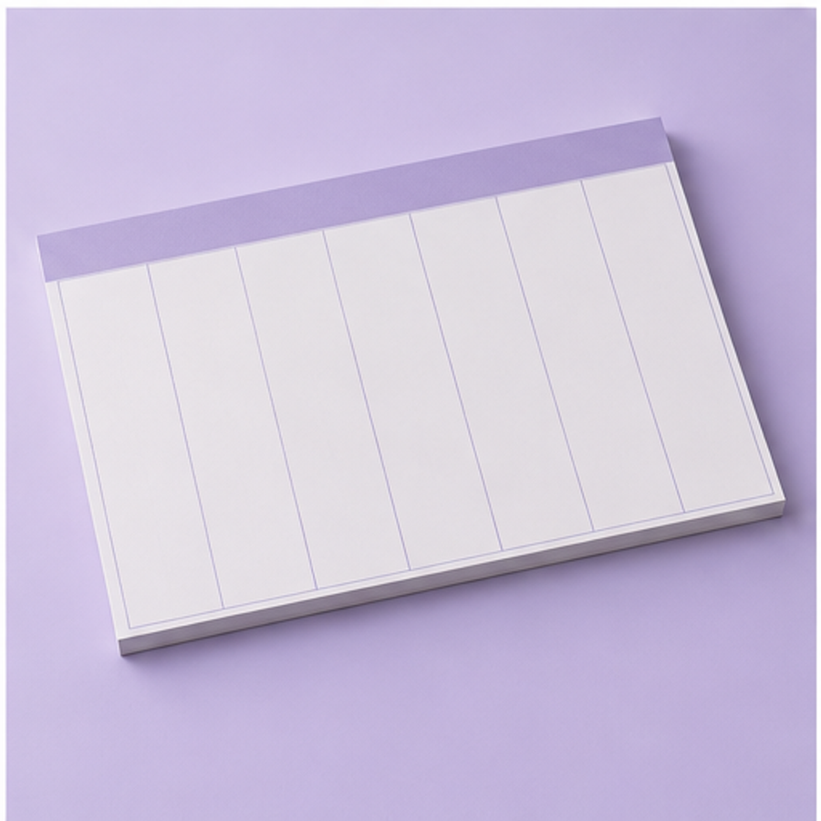 Undated Weekly Planner Pad — overview